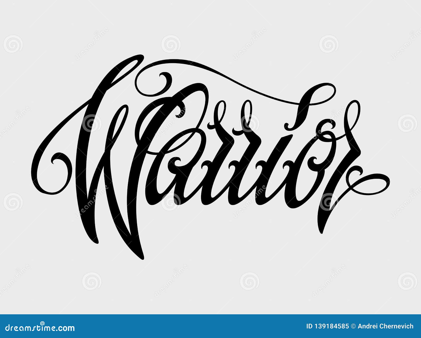 Тату Warrior надпись